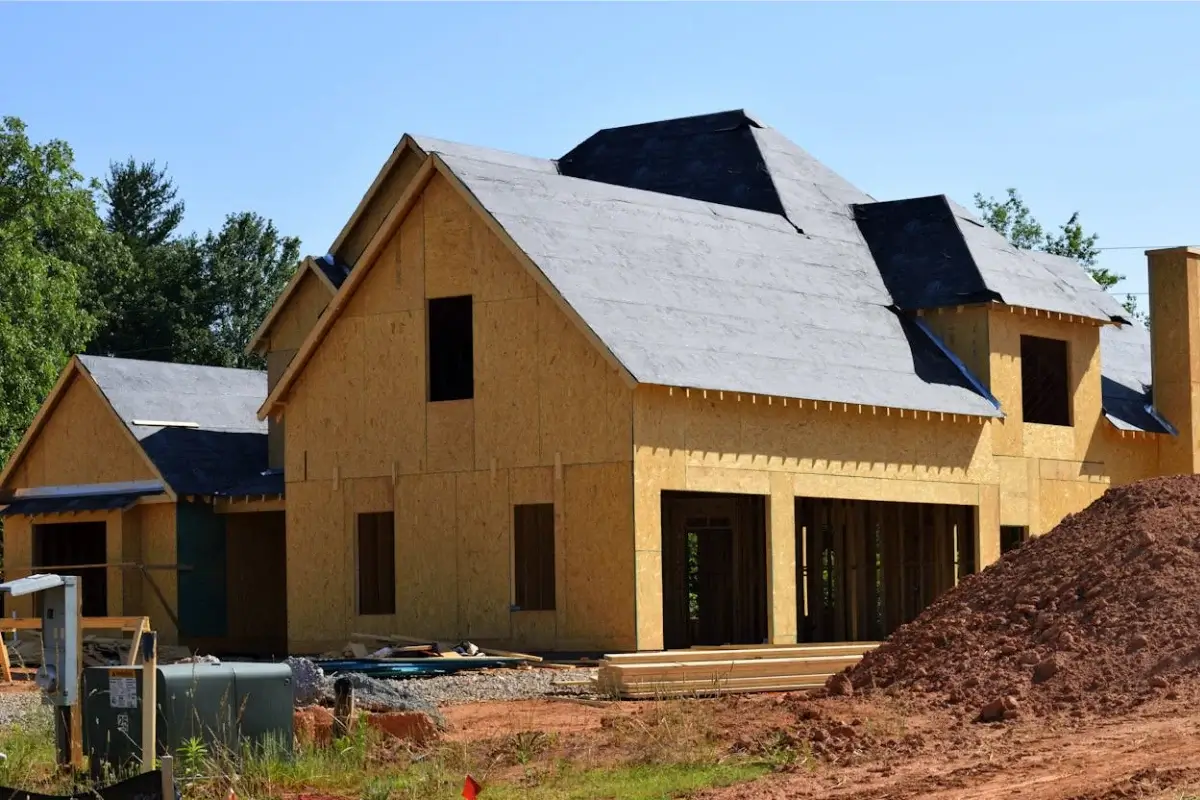 Una casa que se está construyendo, aún no ti